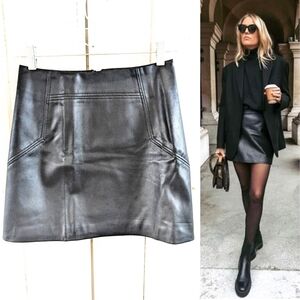 H&M Faux Leather Mini Skirt NWT sz 2